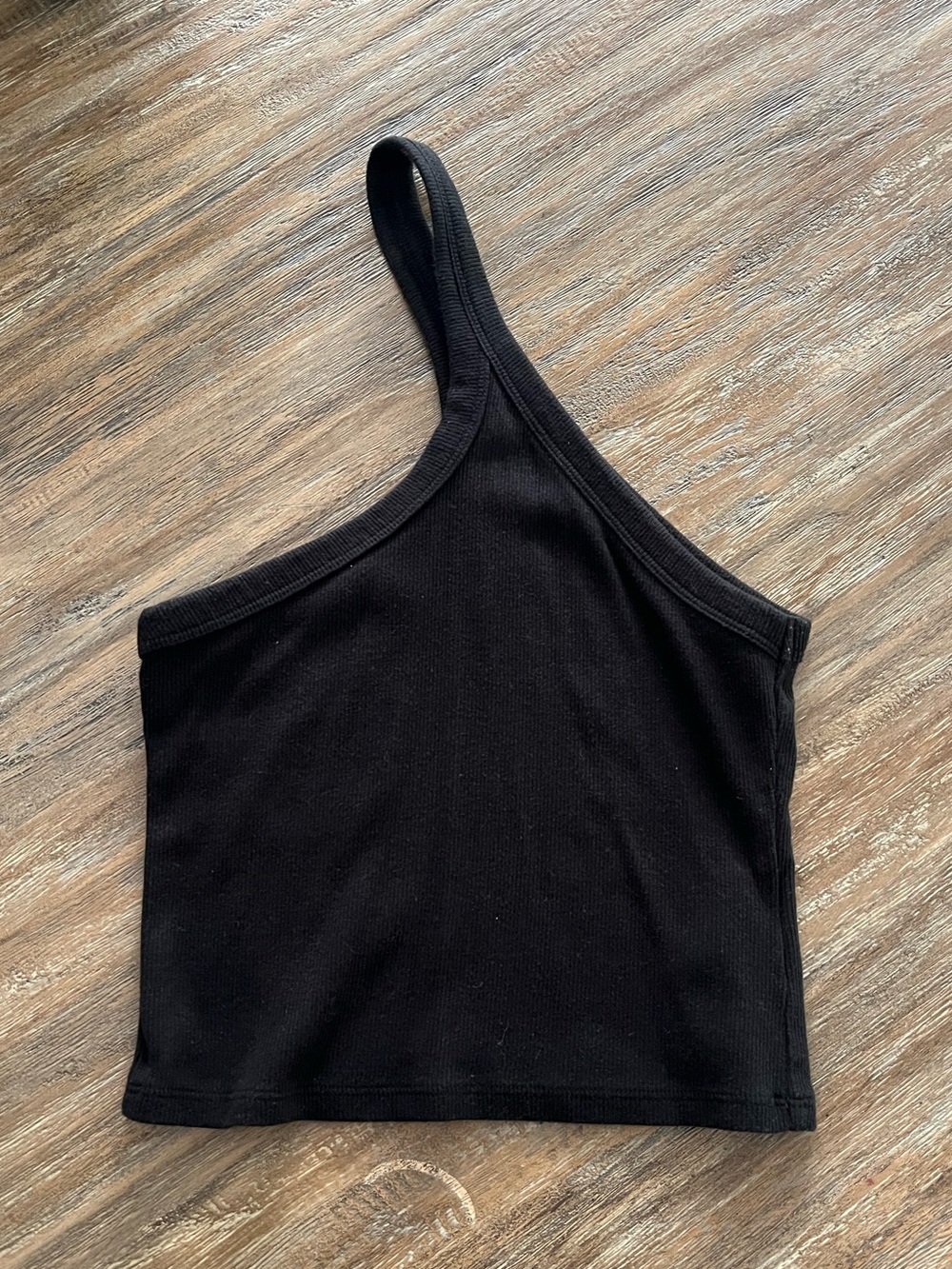 A&F - Black one shoulder tank top - S